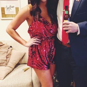 Sequin Red Romper